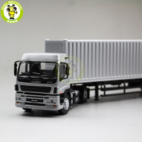 1/50 Isuzu EXR EXZ Truck Trailer Container Diecast Model Silver