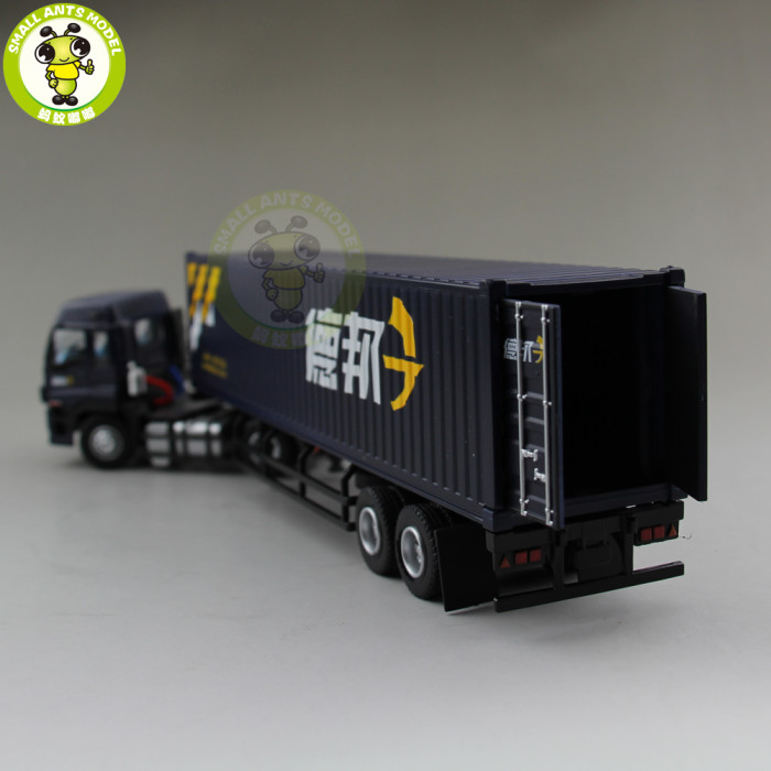 1/50 Isuzu EXR EXZ Truck Trailer Container Deppon Logistics Diecast Model Blue