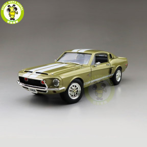 1/18 1968 Ford Shelby Mustang GT-500KR Road Signature Diecast Model Car Toys Boys Girls Gifts