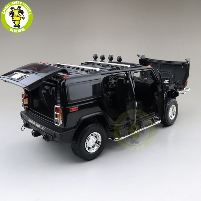 1/18 GreenLight Hummer H2 Diecast Model Car SUV Toys Boys Girls Gifts Black Color