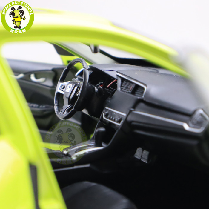 1/18 Honda CIVIC 10th generation 2019 Diecast Metal Car Model Toys For Kids Boy Girl Gift Collection Hobby Green