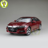 1/18 Honda Accord 10th Sedan Diecast Metal Car Model Toys Boy Girl Birthday Gift Collection Hobby Red