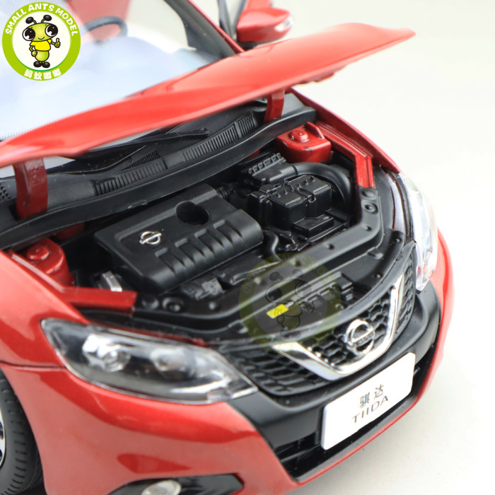 1/18 Nissan TIIDA Diecast Metal Car Model Toys kids Boy Girl Gift Collection Hobby Red