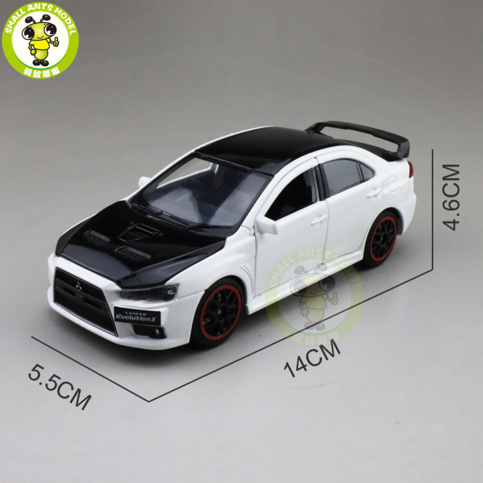 1/32 JACKIEKIM Mitsubishi Lancer EVO X 10 BBS RHD With Black Roof Diecast Model CAR Toys for kids Boy girl Gifts