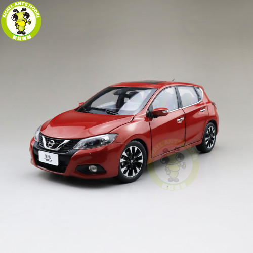 1/18 Nissan TIIDA Diecast Metal Car Model Toys kids Boy Girl Gift Collection Hobby Red