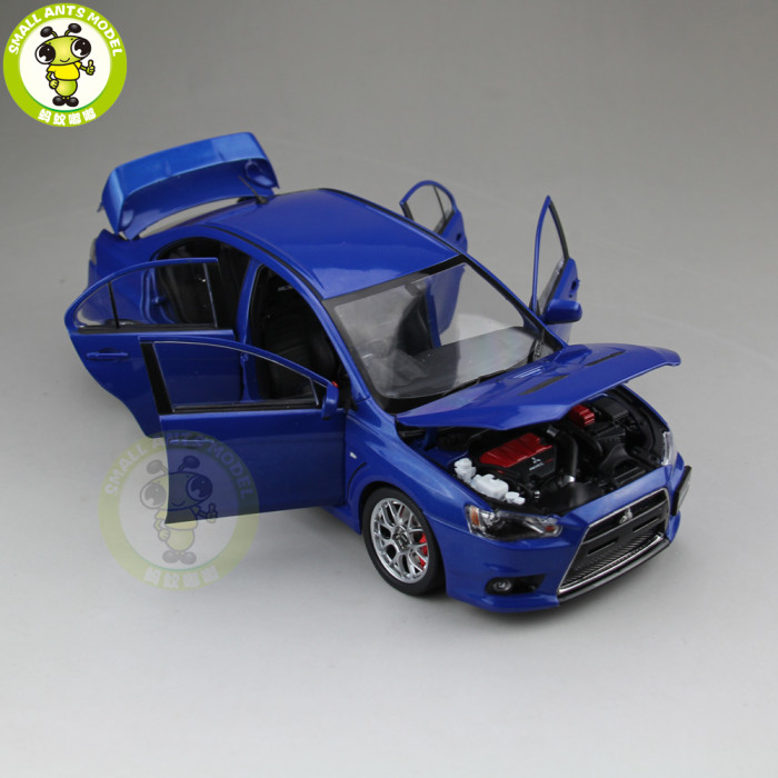 1/18 Mitsubishi Lancer EVO-X EVO X 10 Right Steering Wheel Diecast Metal Car Model Toy Boy Girl Gift Collection Blue