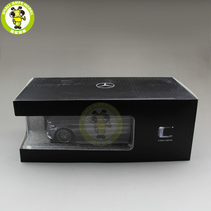 1/18 Mercedes Benz C Class Klasse Convertible C205 Diecast Metal Car Model Toys Boy Girl Birthday Gift Collection Hobby Gray Color
