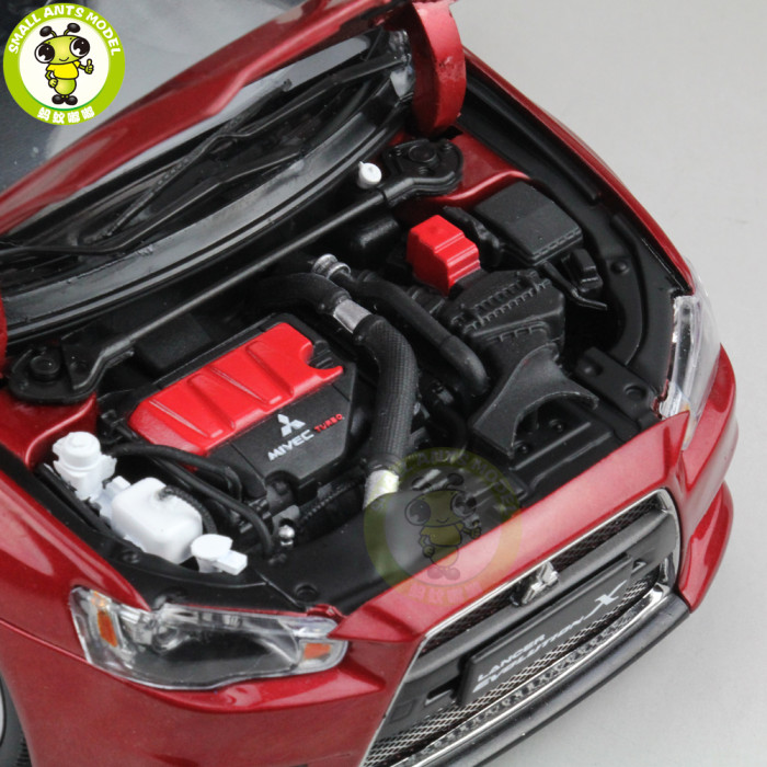 1/18 Mitsubishi Lancer EVO-X EVO X 10 Left Steering Wheel Diecast Metal Car Model Toy Boy Girl Gift Red Color