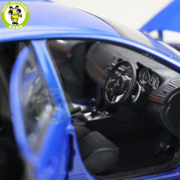 1/18 Mitsubishi Lancer EVO-X EVO X 10 Right Steering Wheel Diecast Metal Car Model Toy Boy Girl Gift Collection Blue