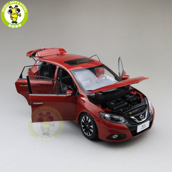 1/18 Nissan TIIDA Diecast Metal Car Model Toys kids Boy Girl Gift Collection Hobby Red