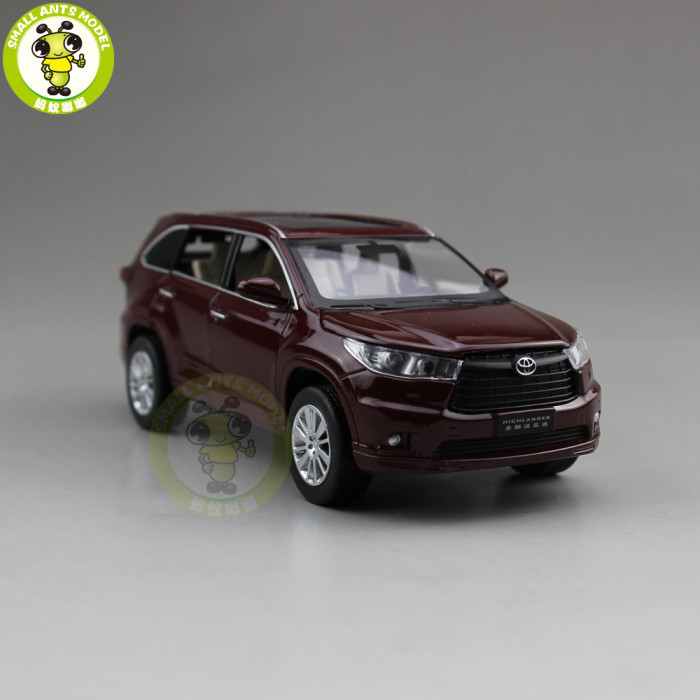 1/32 JACKIEKIM Toyota Highlander 2015 Diecast Metal Model CAR Toys for kids children Sound Lighting Pull Back gifts