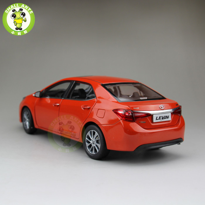 1:18 Toyota Levin Corolla 2014 Diecast Car Model Orange Color