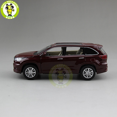 1/32 JACKIEKIM Toyota Highlander 2015 Diecast Metal Model CAR Toys for kids children Sound Lighting Pull Back gifts