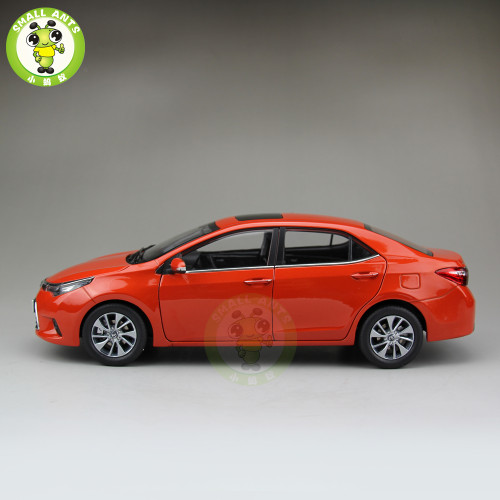 1:18 Toyota Levin Corolla 2014 Diecast Car Model Orange Color