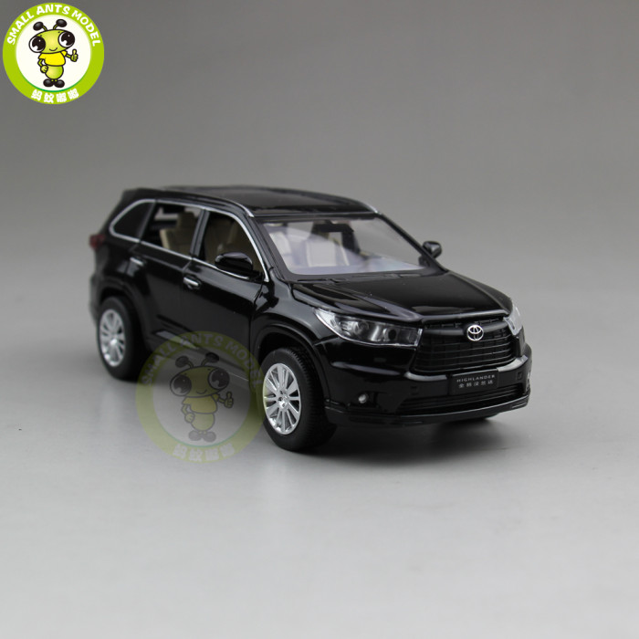 1/32 JACKIEKIM Toyota Highlander 2015 Diecast Metal Model CAR Toys for kids children Sound Lighting Pull Back gifts