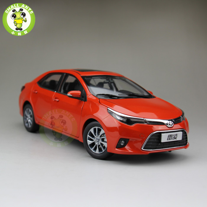 1:18 Toyota Levin Corolla 2014 Diecast Car Model Orange Color