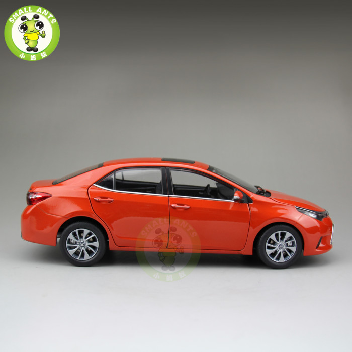1:18 Toyota Levin Corolla 2014 Diecast Car Model Orange Color