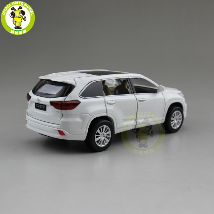 1/32 JACKIEKIM Toyota Highlander 2015 Diecast Metal Model CAR Toys for kids children Sound Lighting Pull Back gifts