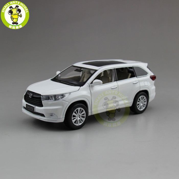 1/32 JACKIEKIM Toyota Highlander 2015 Diecast Metal Model CAR Toys for kids children Sound Lighting Pull Back gifts