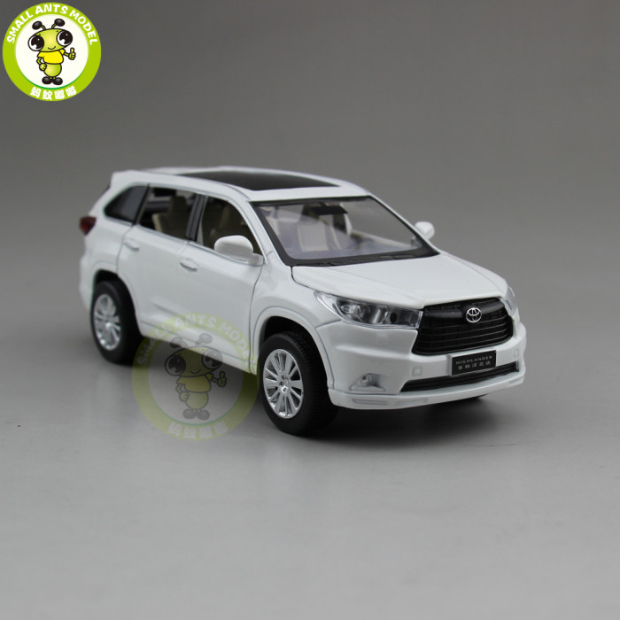 1/32 JACKIEKIM Toyota Highlander 2015 Diecast Metal Model CAR Toys for kids children Sound Lighting Pull Back gifts