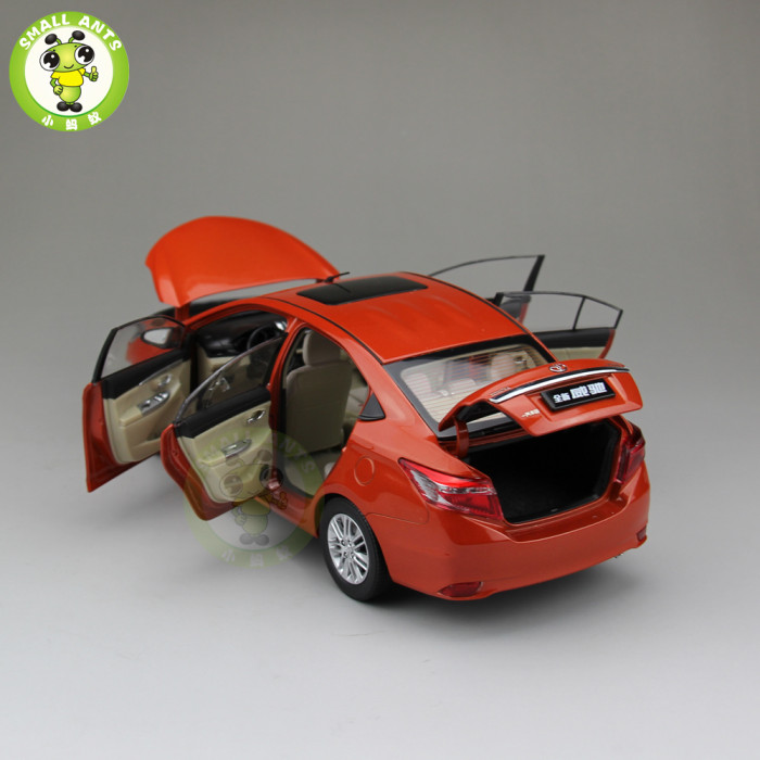 1:18 Toyota New Vios Diecast Car Model Orange Color