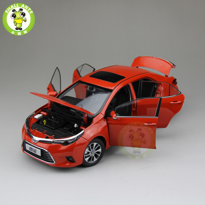 1:18 Toyota Levin Corolla 2014 Diecast Car Model Orange Color