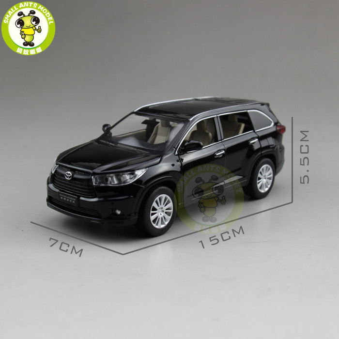 1/32 JACKIEKIM Toyota Highlander 2015 Diecast Metal Model CAR Toys for kids children Sound Lighting Pull Back gifts