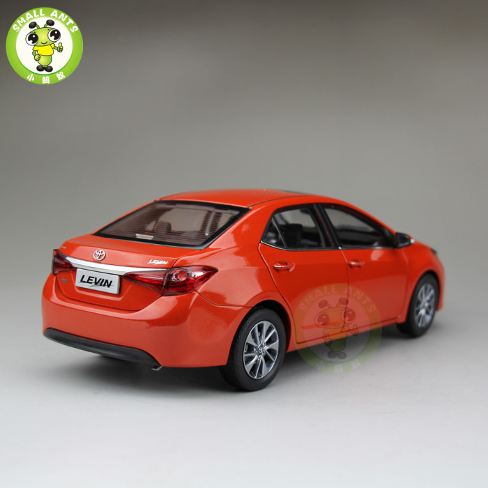 1:18 Toyota Levin Corolla 2014 Diecast Car Model Orange Color