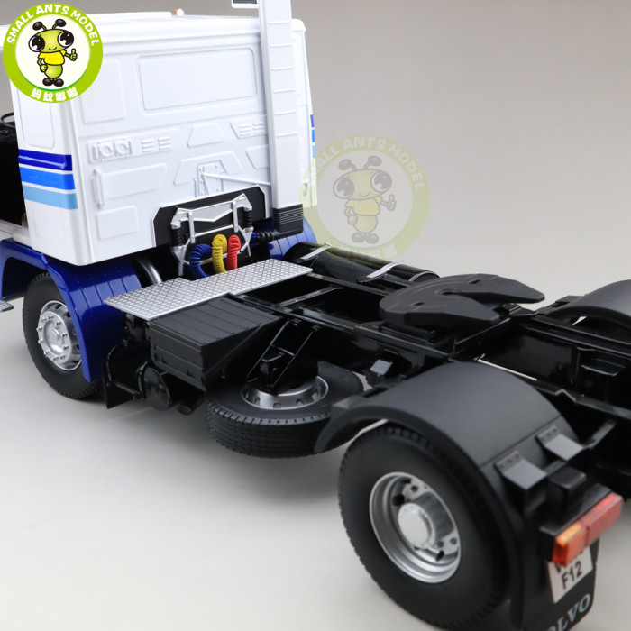 1/18 ROAD KINGS KK Volvo F1220 Tractor Truck 1977 Diecast Car Truck Model Toys for kids Gift White and Blue
