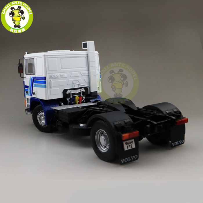 1/18 ROAD KINGS KK Volvo F1220 Tractor Truck 1977 Diecast Car Truck Model Toys for kids Gift White and Blue