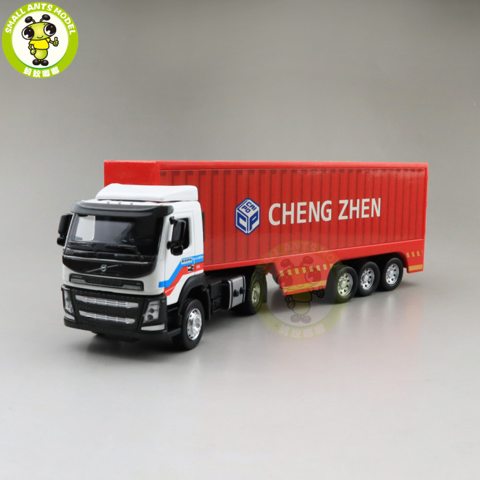 1/50 Volvo Trailer Truck Container Diecast Metal Car Model Toys Kids Boys Gilrs Gift