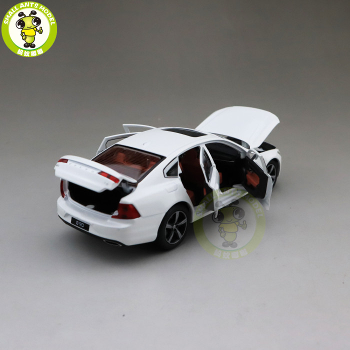1/32 JACKIEKIM Volvo S90 shock absorption version Diecast Model CAR Toys for kids Boy girl Gifts