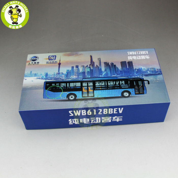 1/64 China Volvo City Bus SWB6128BEV Electric bus Diecast Bus CAR Model Toys gift