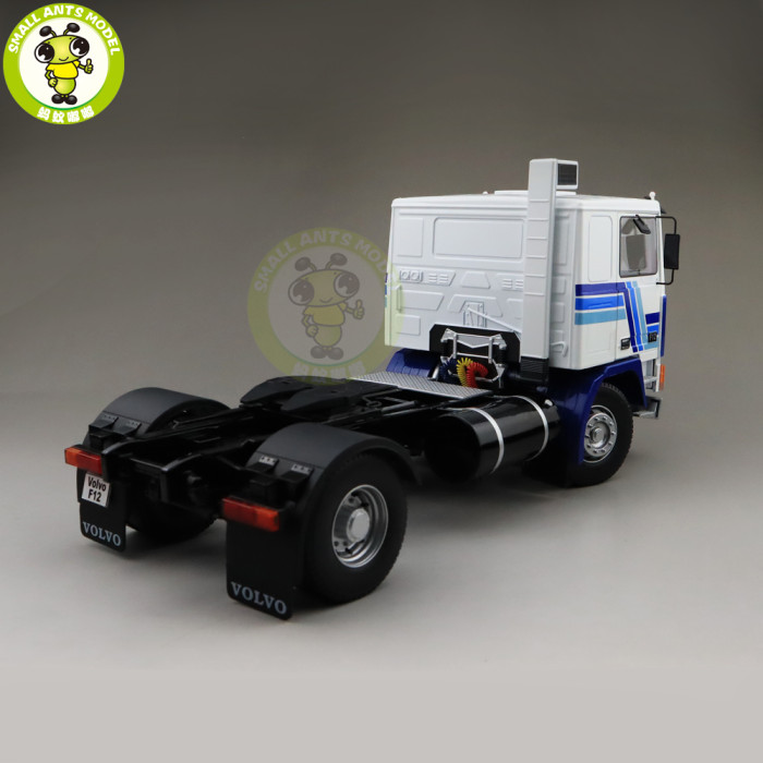 1/18 ROAD KINGS KK Volvo F1220 Tractor Truck 1977 Diecast Car Truck Model Toys for kids Gift White and Blue