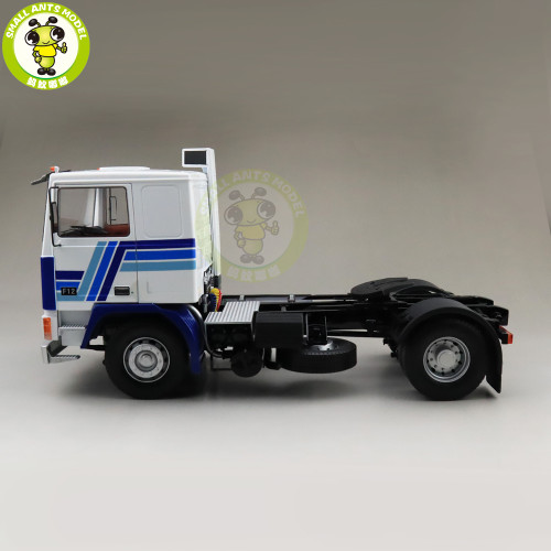 1/18 ROAD KINGS KK Volvo F1220 Tractor Truck 1977 Diecast Car Truck Model Toys for kids Gift White and Blue
