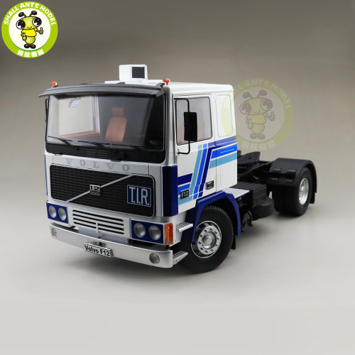 1/18 ROAD KINGS KK Volvo F1220 Tractor Truck 1977 Diecast Car Truck Model Toys for kids Gift White and Blue