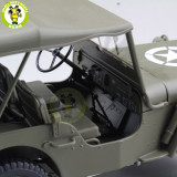 1/18 1941 JEEP WILLYS MB US ARMY Diecast Car Model Toys Welly Army Green