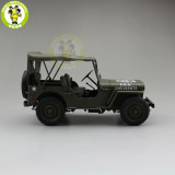 1/18 1941 JEEP WILLYS MB US ARMY Diecast Car Model Toys Welly Army Green
