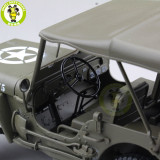1/18 1941 JEEP WILLYS MB US ARMY Diecast Car Model Toys Welly Army Green