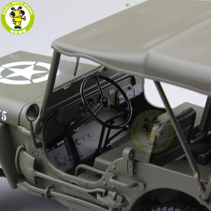 1/18 1941 JEEP WILLYS MB US ARMY Diecast Car Model Toys Welly Army Green