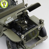 1/18 1941 JEEP WILLYS MB US ARMY Diecast Car Model Toys Welly Army Green