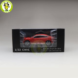 1/32 Jackiekim Honda CIVIC Diecast Metal Model CAR Toys kids children Sound Lighting gifts