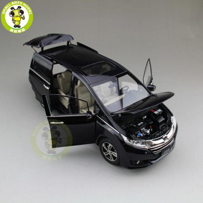 1/18 Honda MPV Odyssey Commercial vehicle Diecast Metal MPV Car SUV Model Toys Boy Girl Gift Collection Hobby Dark Blue