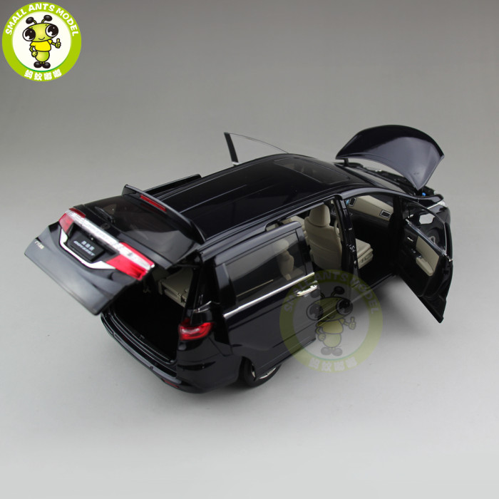 1/18 Honda MPV Odyssey Commercial vehicle Diecast Metal MPV Car SUV Model Toys Boy Girl Gift Collection Hobby Dark Blue