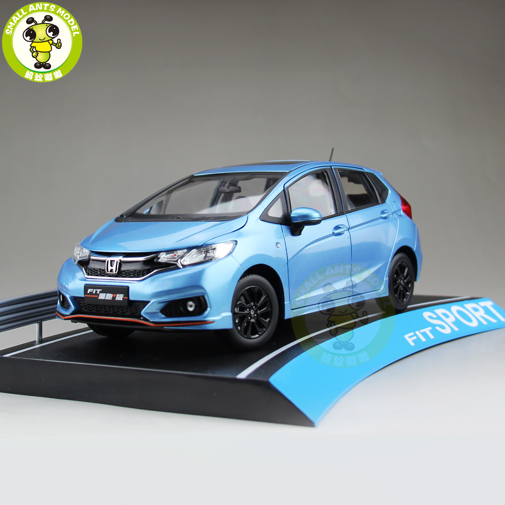 ［希少]広汽Honda FIT GP5 ミニカー ブルー サンルーフ付 1/18 Honda FIT Sport 2018 Diecast Metal Car Model Toys Boy Girl