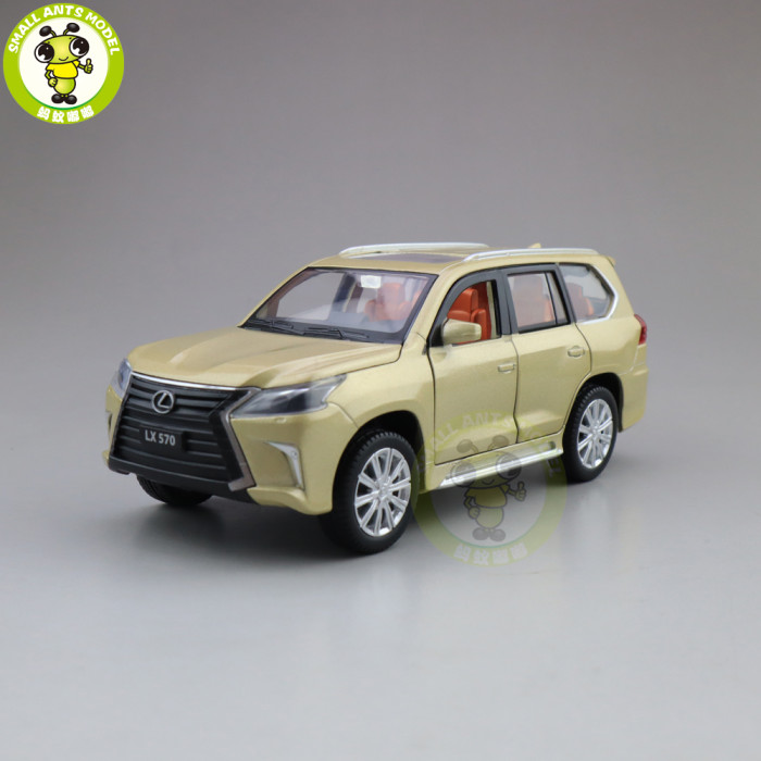 1/32 JACKIEKIM Toyota Lexus LX570 SUV Diecast Model CAR Toys for kids Sound Lighting Pull Back Car Boy Girl gifts