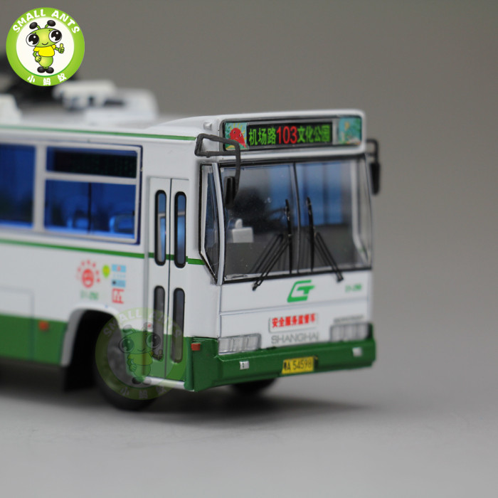 1/76 ShangHai Brand Trolleybus Bus Diecast Bus Car Model Toys Kids Gifts