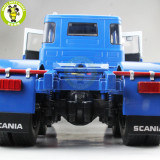 1/18 Scania Lbt 141 Tractor Truck Asg 3-Assi 1976 ROAD-KINGS Diecast Car Truck Model Toys for kids Gift Blue & White