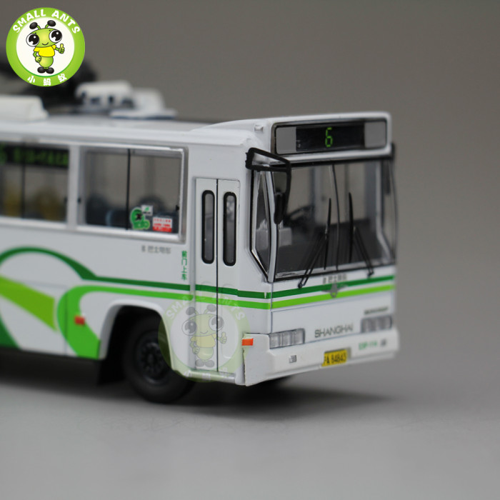 1/76 ShangHai Brand Trolleybus Bus Diecast Bus Car Model Toys Kids Gifts