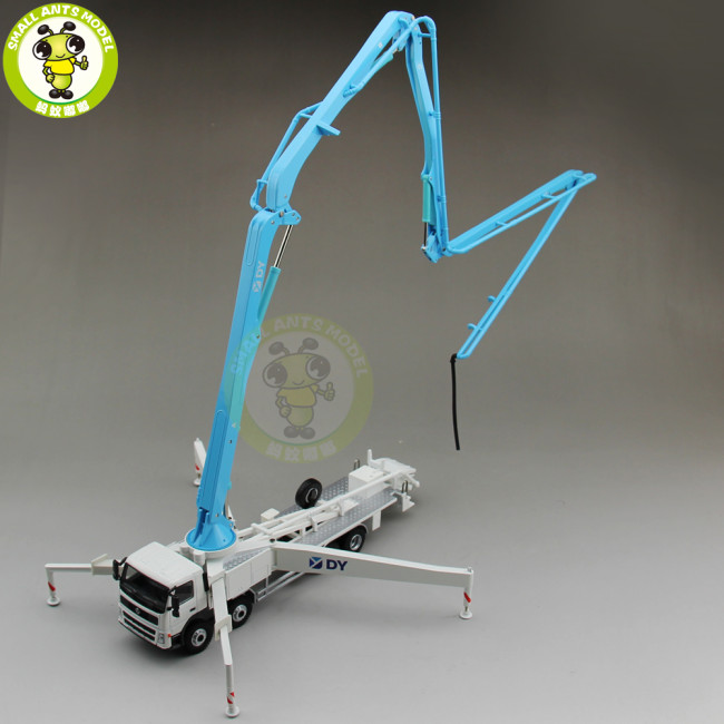 1/50 DY Actros Concrete Pump Truck Construction Machinery Diecast Model Car Blue